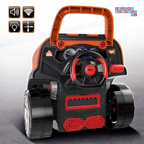 [ZWA.008-979] Warsztat mechanika samochód terenowy silnik auto do rozkręcania z pilotem - pomarańczowy