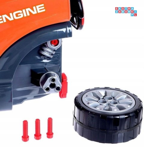 [ZWA.008-979] Warsztat mechanika samochód terenowy silnik auto do rozkręcania z pilotem - pomarańczowy