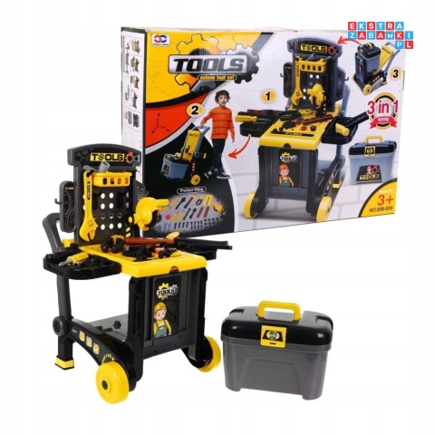 [ZWA.008-928] Warsztat na kółkach walizka narzędzia dla dzieci zestaw dla majsterkowicza