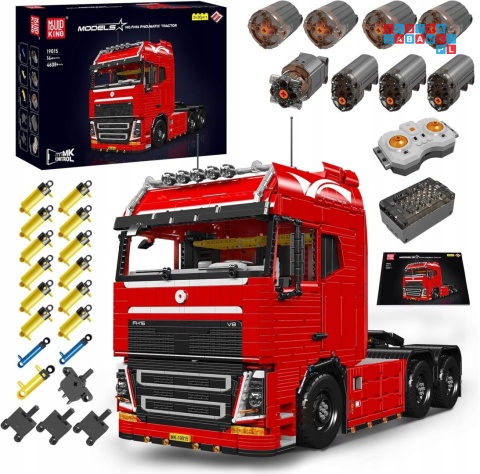 [19015S] Klocki 4868 el. Zestaw ciężarówka TIR zdalnie sterowana RC Mould King