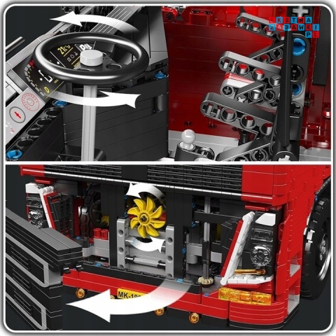 [19015S] Klocki 4868 el. Zestaw ciężarówka TIR zdalnie sterowana RC Mould King