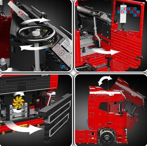 [19015S] Klocki 4868 el. Zestaw ciężarówka TIR zdalnie sterowana RC Mould King
