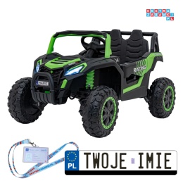 [A036] Auto Buggy UTV Racing na akumulator 4x45W 12V/10Ah MP3 Pilot Wolny Start - zielony