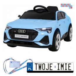 [QLS-6688] Audi E-Tron Sportback na akumulator 4x25W 12V/7Ah Pilot Wolny Start MP3 LED - niebieski