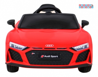 Czerwone Audi R8 LIFT na akumulator - 2x35W, 12V/7Ah, Pilot, EVA, MP3, LED - [A300]