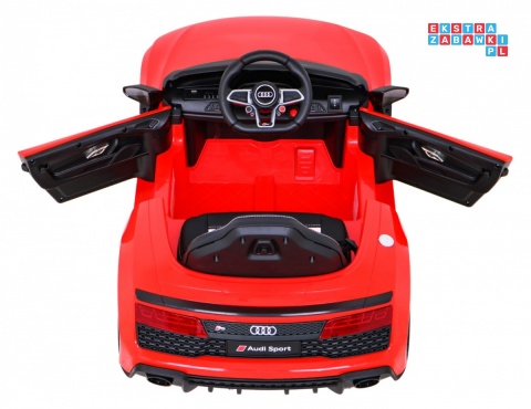 [A300] Audi R8 LIFT na akumulator 2x35W 12V/7Ah Pilot EVA MP3 LED - czerwony
