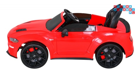 [SX2038] Ford Mustang GT na akumulator 2x35W 12V/7Ah Regulacja siedzenia Pilot LED EVA - czerwony