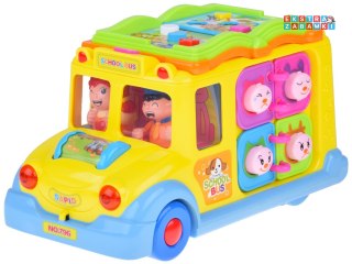 [ZA0019] Autko wesoły autobus interaktywny kolorowy jeździ świeci gra