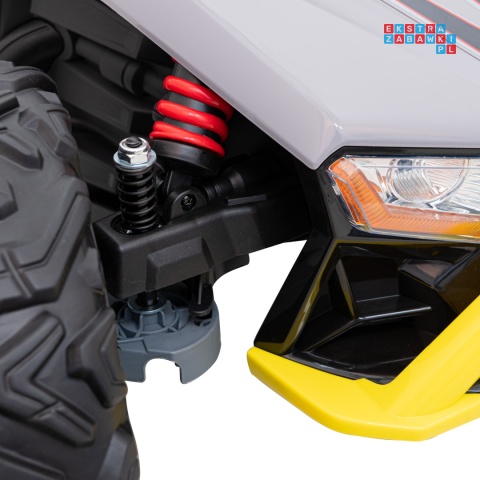 [JS3168] Buggy Racing 5 na akumulator 2x200W 24V/7Ah Pilot Audio LED Wolny Start - szary