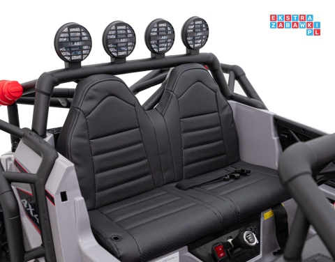 [JS3168] Buggy Racing 5 na akumulator 2x200W 24V/7Ah Pilot Audio LED Wolny Start - szary