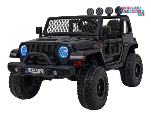 [JL213] Terenowe OFF-ROAD 3.0 dwuosobowe na akumulator 4x35W 12V/14Ah Pilot Wolny Start Audio LED - czarny