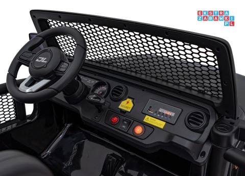 [JL213] Terenowe OFF-ROAD 3.0 dwuosobowe na akumulator 4x35W 12V/14Ah Pilot Wolny Start Audio LED - czarny