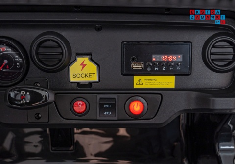 [JL213] Terenowe OFF-ROAD 3.0 dwuosobowe na akumulator 4x35W 12V/14Ah Pilot Wolny Start Audio LED - czarny