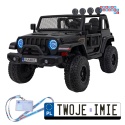 [JL213] Terenowe OFF-ROAD 3.0 dwuosobowe na akumulator 4x35W 12V/14Ah Pilot Wolny Start Audio LED - czarny