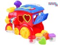 Interaktywna LOKOMOTYWA Sorter + kolorowe klocki Muzyka + światło ZA0104