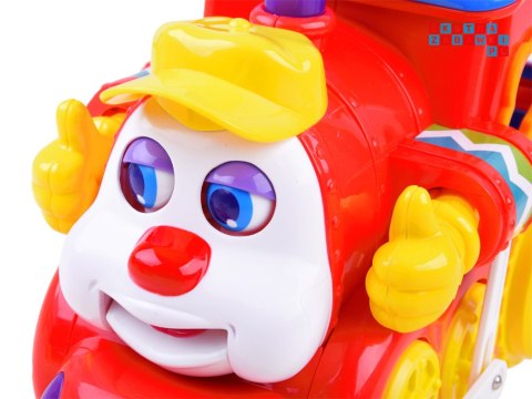 Interaktywna LOKOMOTYWA Sorter + kolorowe klocki Muzyka + światło ZA0104