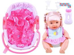 [ZA0453] Lalka w nosidełku laleczka gaworzy siusia