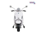 [LQ-051] Skuter Vespa ROMA na akumulator 2x35W 12V/7Ah EVA wolny start ekoskóra Bluetooth - biały