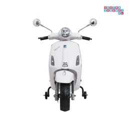 [LQ-051] Skuter Vespa ROMA na akumulator 2x35W 12V/7Ah EVA wolny start ekoskóra Bluetooth - biały