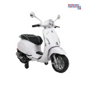 [LQ-051] Skuter Vespa ROMA na akumulator 2x35W 12V/7Ah EVA wolny start ekoskóra Bluetooth - biały