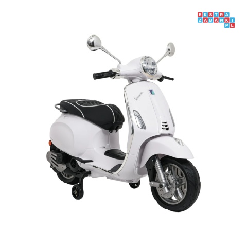 [LQ-051] Skuter Vespa ROMA na akumulator 2x35W 12V/7Ah EVA wolny start ekoskóra Bluetooth - biały