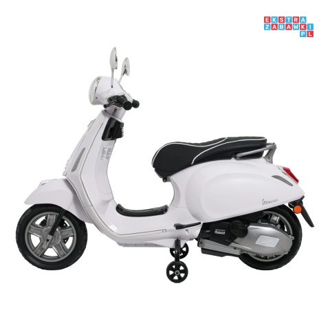 [LQ-051] Skuter Vespa ROMA na akumulator 2x35W 12V/7Ah EVA wolny start ekoskóra Bluetooth - biały