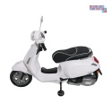 [LQ-051] Skuter Vespa ROMA na akumulator 2x35W 12V/7Ah EVA wolny start ekoskóra Bluetooth - biały