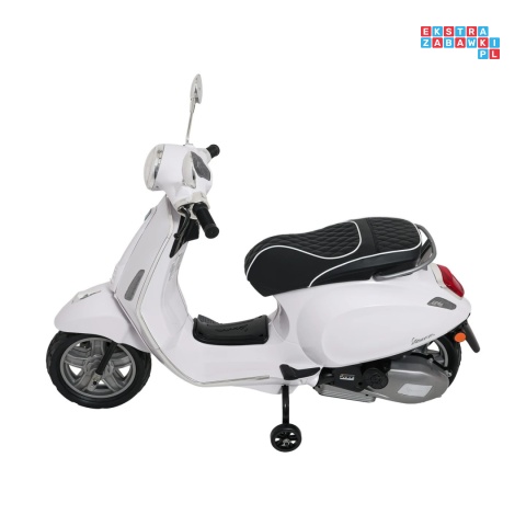 [LQ-051] Skuter Vespa ROMA na akumulator 2x35W 12V/7Ah EVA wolny start ekoskóra Bluetooth - biały
