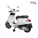 [LQ-051] Skuter Vespa ROMA na akumulator 2x35W 12V/7Ah EVA wolny start ekoskóra Bluetooth - biały