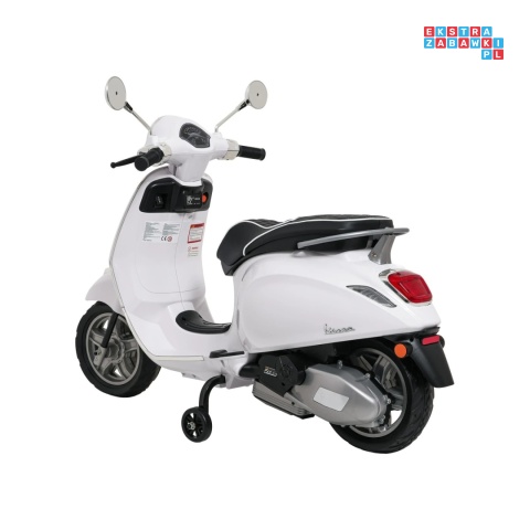 [LQ-051] Skuter Vespa ROMA na akumulator 2x35W 12V/7Ah EVA wolny start ekoskóra Bluetooth - biały