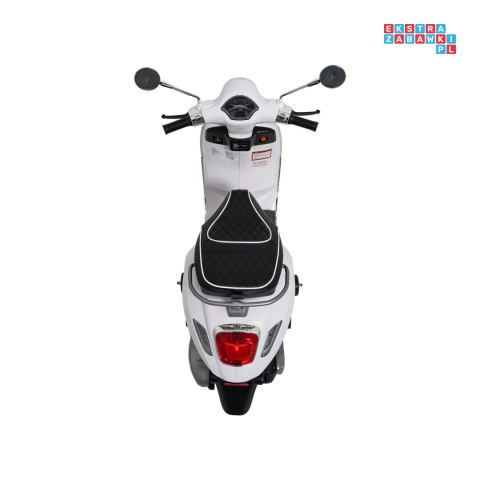 [LQ-051] Skuter Vespa ROMA na akumulator 2x35W 12V/7Ah EVA wolny start ekoskóra Bluetooth - biały
