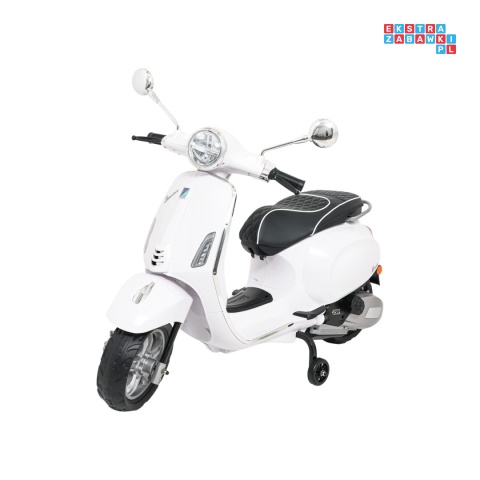 [LQ-051] Skuter Vespa ROMA na akumulator 2x35W 12V/7Ah EVA wolny start ekoskóra Bluetooth - biały