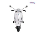 [LQ-051] Skuter Vespa ROMA na akumulator 2x35W 12V/7Ah EVA wolny start ekoskóra Bluetooth - biały