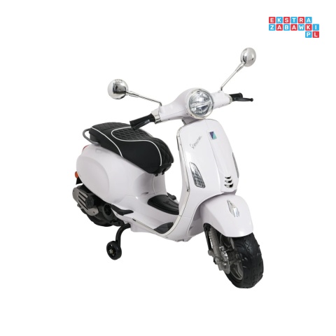 [LQ-051] Skuter Vespa ROMA na akumulator 2x35W 12V/7Ah EVA wolny start ekoskóra Bluetooth - biały