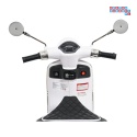 [LQ-051] Skuter Vespa ROMA na akumulator 2x35W 12V/7Ah EVA wolny start ekoskóra Bluetooth - biały