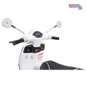 [LQ-051] Skuter Vespa ROMA na akumulator 2x35W 12V/7Ah EVA wolny start ekoskóra Bluetooth - biały