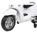 [LQ-051] Skuter Vespa ROMA na akumulator 2x35W 12V/7Ah EVA wolny start ekoskóra Bluetooth - biały