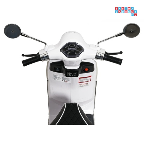 [LQ-051] Skuter Vespa ROMA na akumulator 2x35W 12V/7Ah EVA wolny start ekoskóra Bluetooth - biały