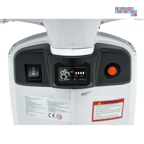 [LQ-051] Skuter Vespa ROMA na akumulator 2x35W 12V/7Ah EVA wolny start ekoskóra Bluetooth - biały