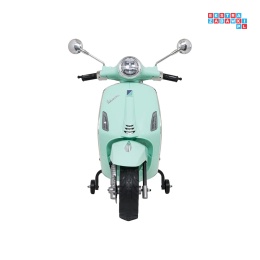 [LQ-051] Skuter Vespa ROMA na akumulator 2x35W 12V/7Ah EVA wolny start ekoskóra Bluetooth - miętowy