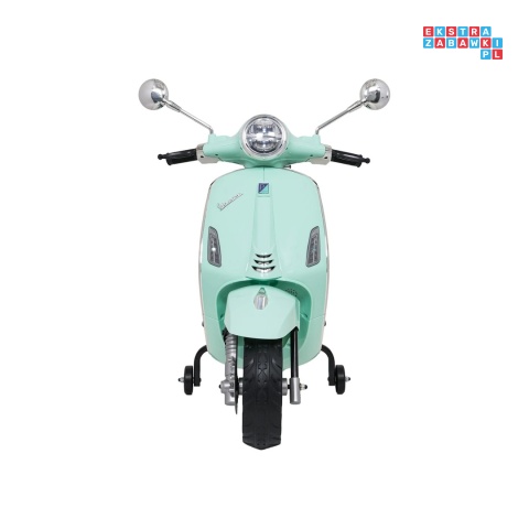 [LQ-051] Skuter Vespa ROMA na akumulator 2x35W 12V/7Ah EVA wolny start ekoskóra Bluetooth - miętowy