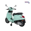 [LQ-051] Skuter Vespa ROMA na akumulator 2x35W 12V/7Ah EVA wolny start ekoskóra Bluetooth - miętowy