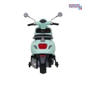 [LQ-051] Skuter Vespa ROMA na akumulator 2x35W 12V/7Ah EVA wolny start ekoskóra Bluetooth - miętowy