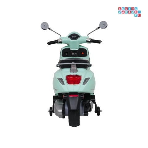 [LQ-051] Skuter Vespa ROMA na akumulator 2x35W 12V/7Ah EVA wolny start ekoskóra Bluetooth - miętowy
