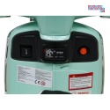 [LQ-051] Skuter Vespa ROMA na akumulator 2x35W 12V/7Ah EVA wolny start ekoskóra Bluetooth - miętowy
