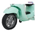 [LQ-051] Skuter Vespa ROMA na akumulator 2x35W 12V/7Ah EVA wolny start ekoskóra Bluetooth - miętowy