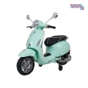 [LQ-051] Skuter Vespa ROMA na akumulator 2x35W 12V/7Ah EVA wolny start ekoskóra Bluetooth - miętowy