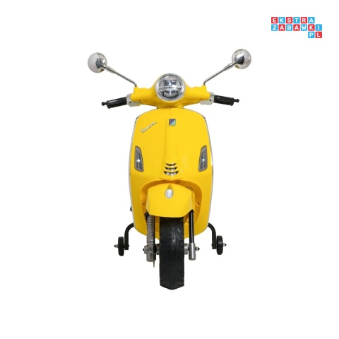 [LQ-051] Skuter Vespa ROMA na akumulator 2x35W 12V/7Ah EVA wolny start ekoskóra Bluetooth - żółty