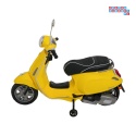 [LQ-051] Skuter Vespa ROMA na akumulator 2x35W 12V/7Ah EVA wolny start ekoskóra Bluetooth - żółty