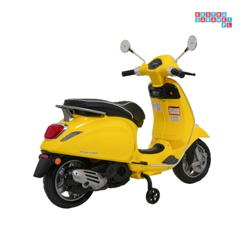 [LQ-051] Skuter Vespa ROMA na akumulator 2x35W 12V/7Ah EVA wolny start ekoskóra Bluetooth - żółty